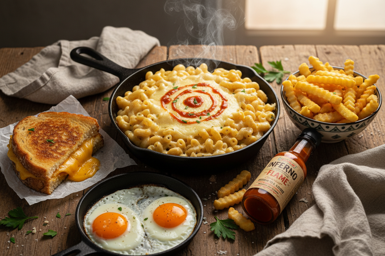 Best Hot Sauce for Comfort Foods (Mac & Cheese, Fries, Grilled Cheese & Eggs)
