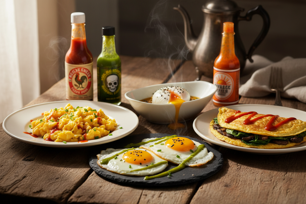 Best Hot Sauce for Eggs (By Egg Style, Heat Level & Flavor)