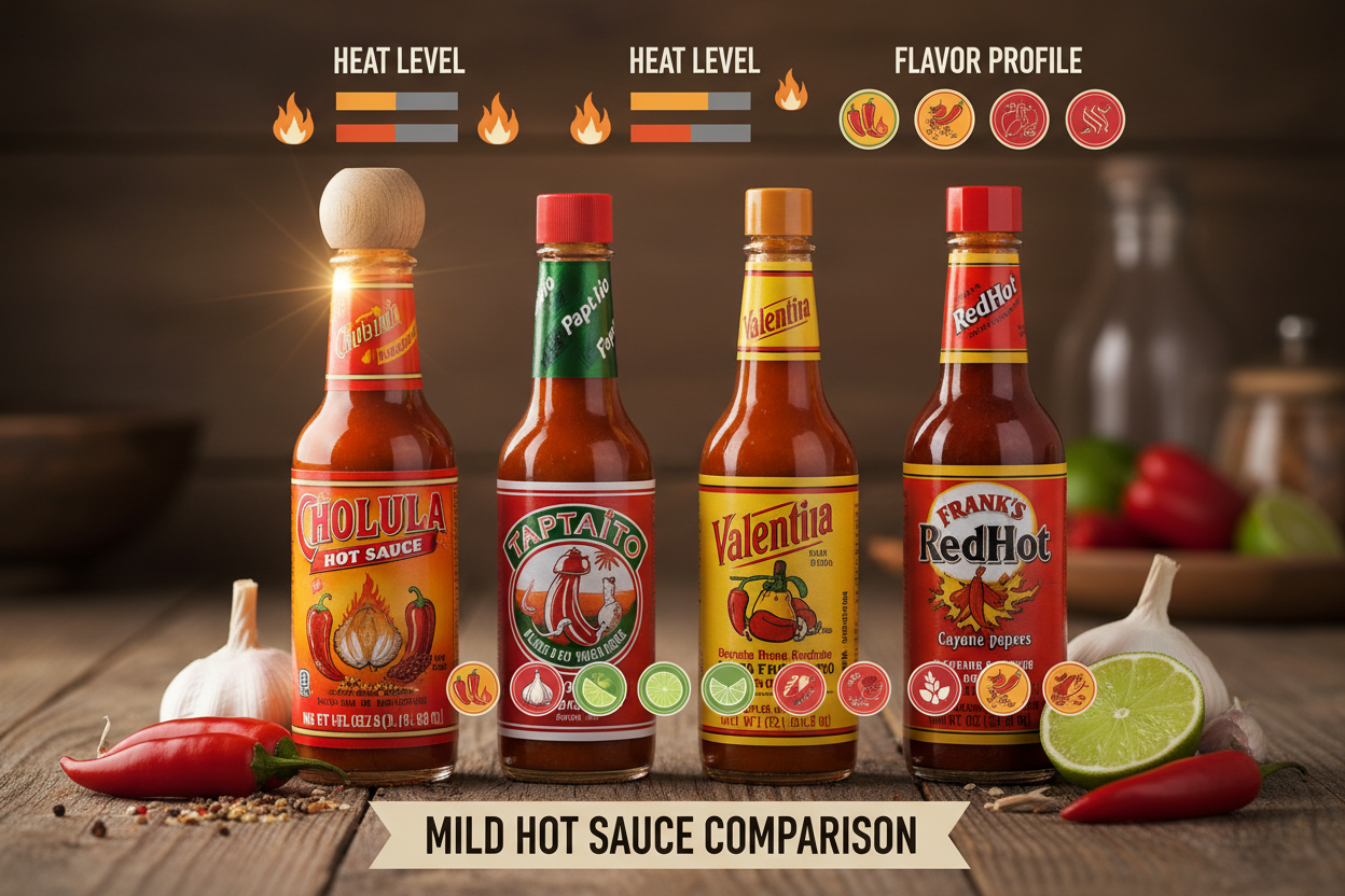 A Comprehensive Comparison Of Cholula Original Hot Sauce Versus Other Mild Hot Sauces You Might Enjoy