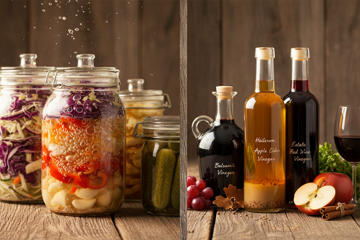 Fermentation vs Vinegar: The Real Difference (Flavor, Function, and When to Use Each)