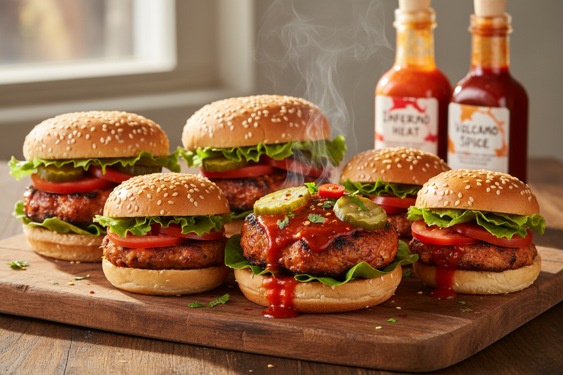 Hot Sauce Chicken Burgers & Sliders