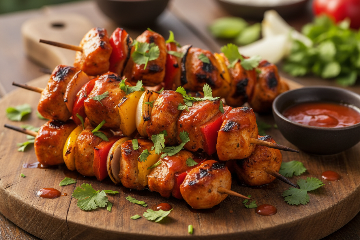 Hot Sauce Chicken Skewers & Kebabs