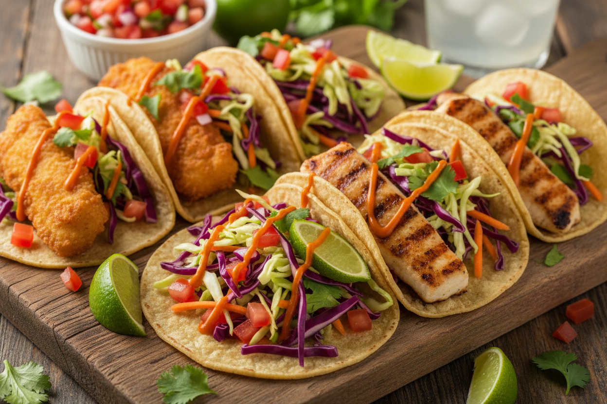 Hot Sauce Fish Tacos (Crispy or Grilled, Bright, Perfectly Balanced)