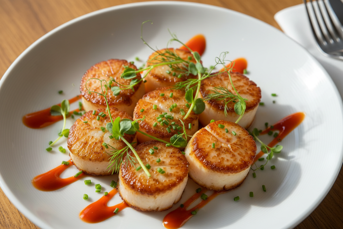Hot Sauce Scallops (Perfect Sear, Sweet Inside, Bright Finish)