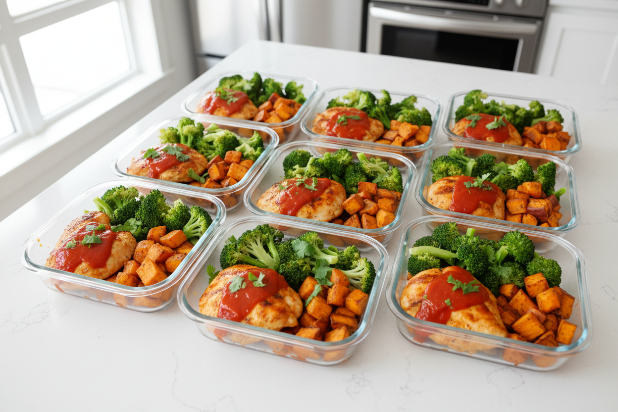 Meal Prep Chicken With Hot Sauce