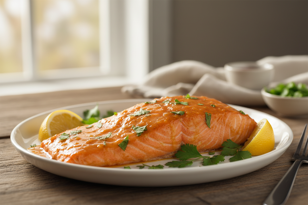 Mild Hot Sauce Salmon (Family-Friendly, Bright, Easy to Love)