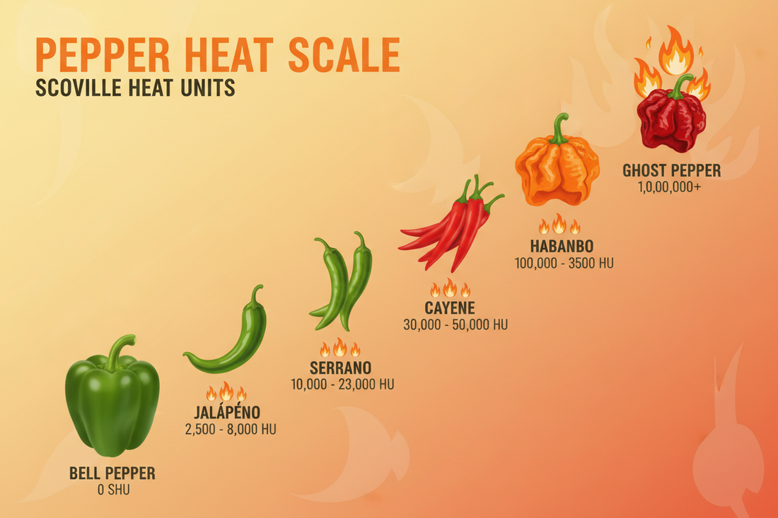 Pepper & Heat Education: Understanding SHU, Pepper Types, and Heat Levels (2026)