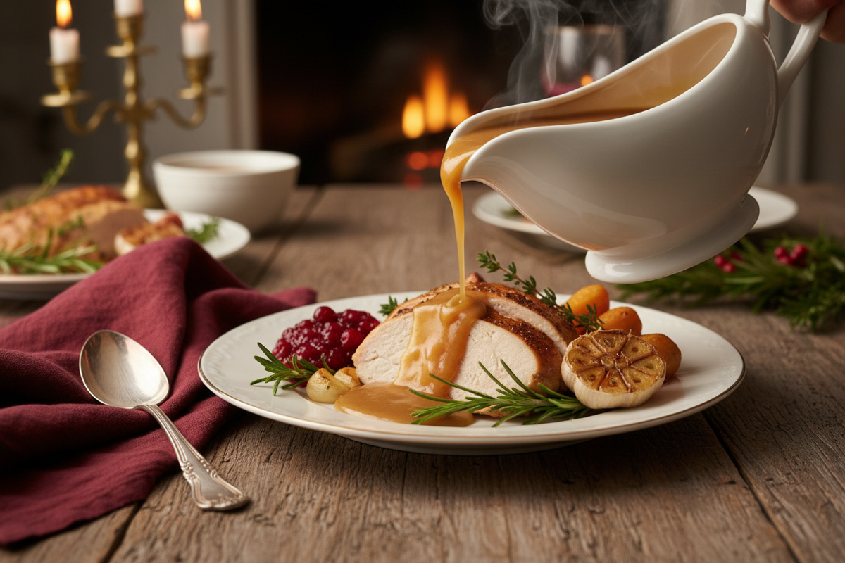 Roasted Garlic Gravy (Ultra-Silky, Deeply Savory, and Holiday-Worthy)