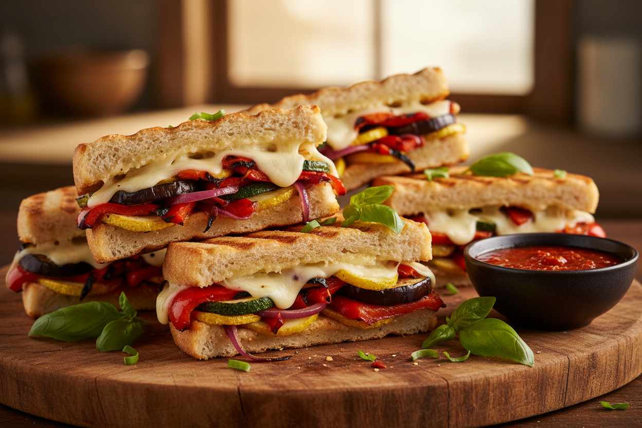 Spicy Grilled Veggie Sandwiches & Paninis