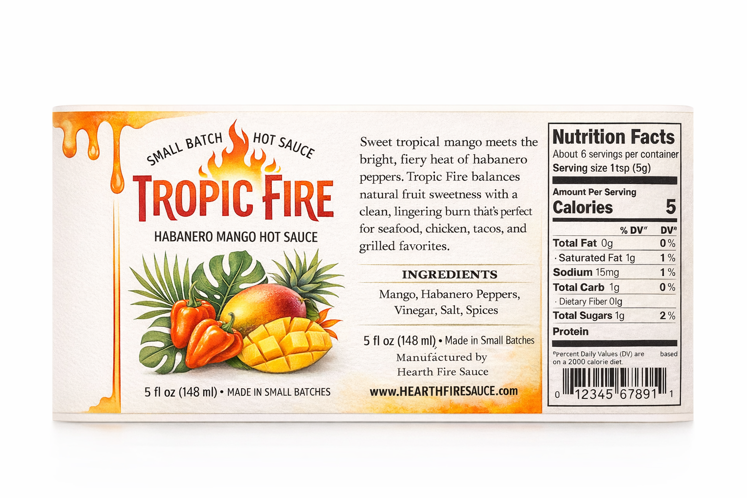 🔥 Tropic Fire - Aged Habanero Mango